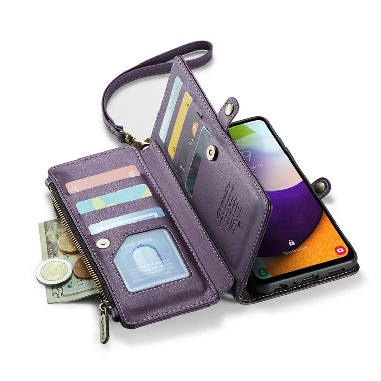 CASEME C36 Series For Samsung Galaxy A52 4G / A52 5G / A52s 5G Wallet Case Anti-Drop PU Leather Phone Cover
