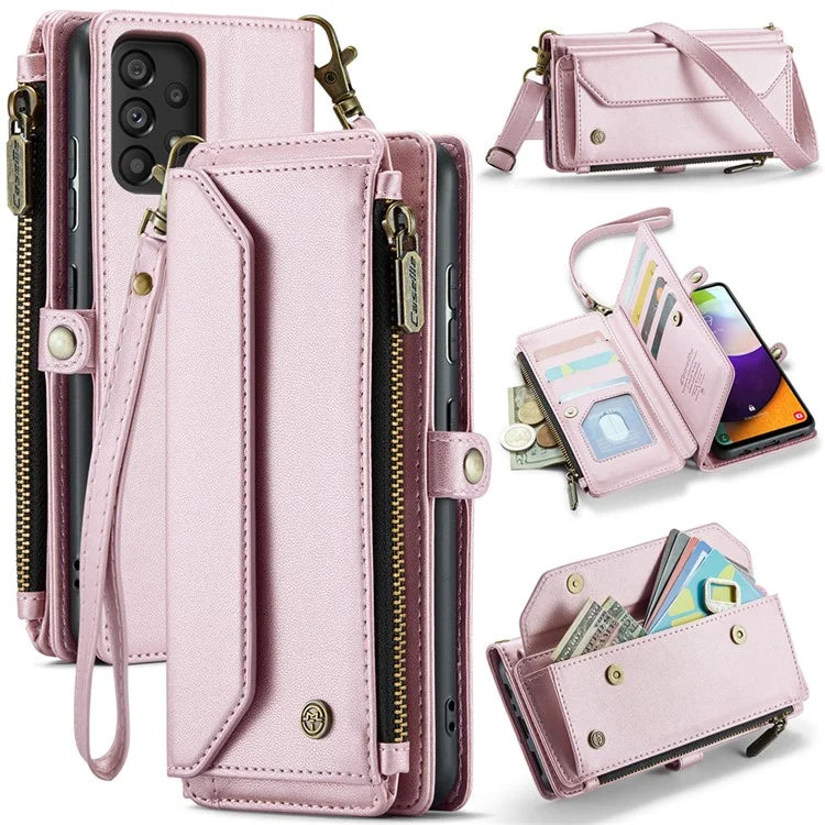 CASEME C36 Series For Samsung Galaxy A52 4G / A52 5G / A52s 5G Wallet Case Anti-Drop PU Leather Phone Cover