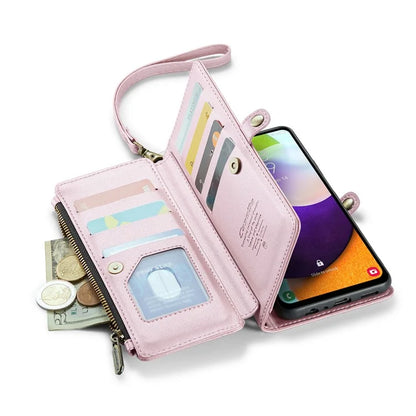 CASEME C36 Series For Samsung Galaxy A52 4G / A52 5G / A52s 5G Wallet Case Anti-Drop PU Leather Phone Cover