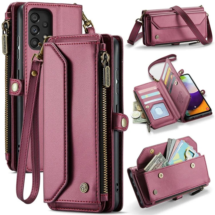 CASEME C36 Series For Samsung Galaxy A52 4G / A52 5G / A52s 5G Wallet Case Anti-Drop PU Leather Phone Cover