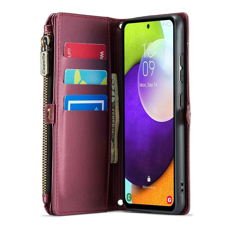 CASEME C36 Series For Samsung Galaxy A52 4G / A52 5G / A52s 5G Wallet Case Anti-Drop PU Leather Phone Cover