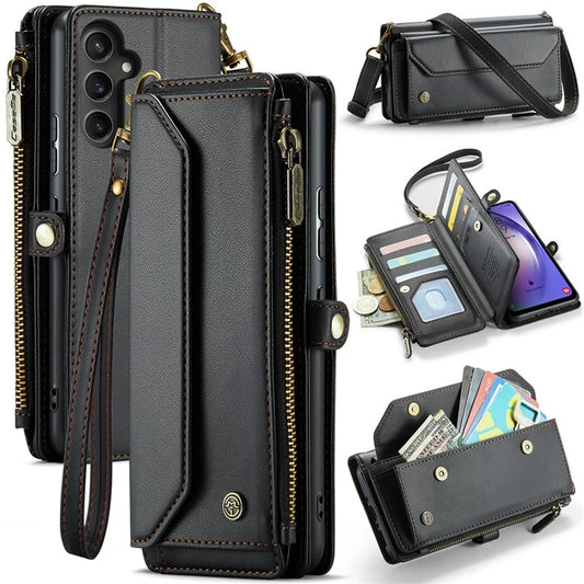 CASEME C36 Series For Samsung Galaxy A54 5G RFID Blocking Case PU Leather Wallet Phone Cover