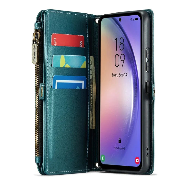 CASEME C36 Series For Samsung Galaxy A54 5G RFID Blocking Case PU Leather Wallet Phone Cover