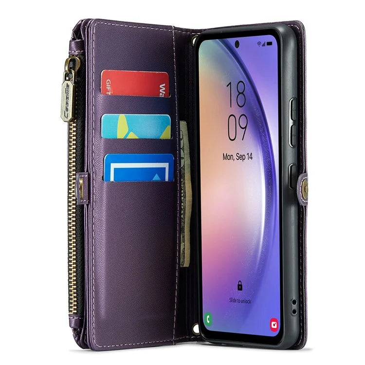 CASEME C36 Series For Samsung Galaxy A54 5G RFID Blocking Case PU Leather Wallet Phone Cover
