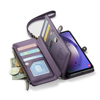 CASEME C36 Series For Samsung Galaxy A54 5G RFID Blocking Case PU Leather Wallet Phone Cover