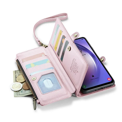 CASEME C36 Series For Samsung Galaxy A54 5G RFID Blocking Case PU Leather Wallet Phone Cover
