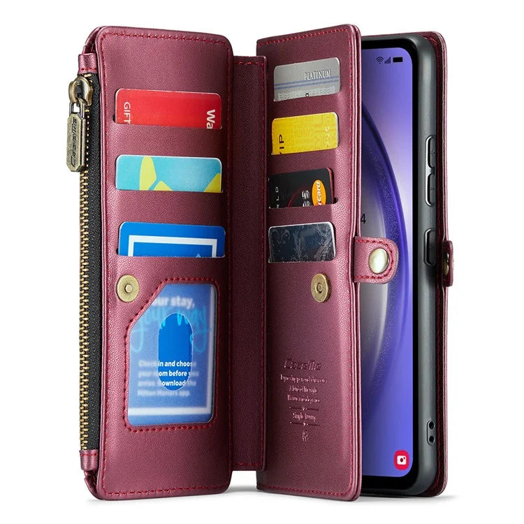 CASEME C36 Series For Samsung Galaxy A54 5G RFID Blocking Case PU Leather Wallet Phone Cover