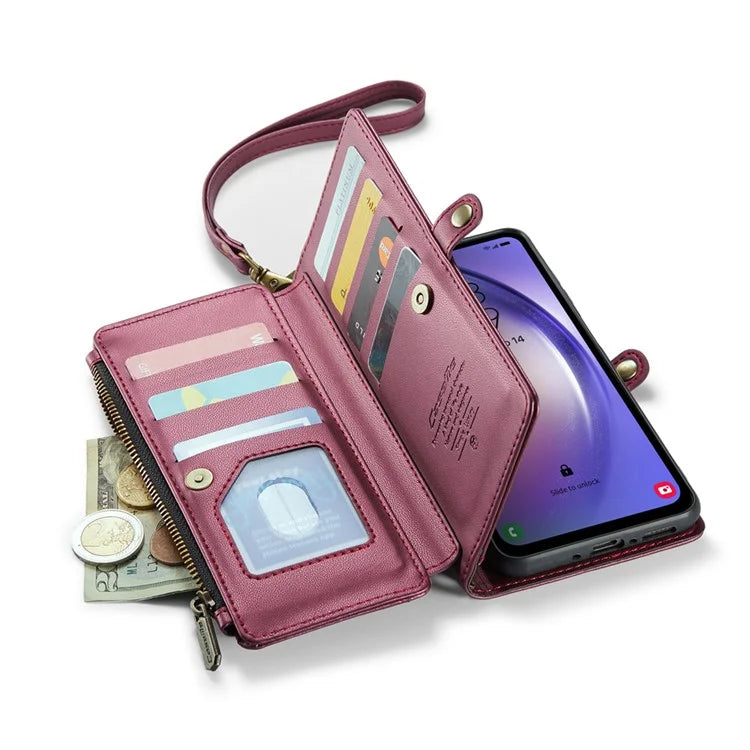 CASEME C36 Series For Samsung Galaxy A54 5G RFID Blocking Case PU Leather Wallet Phone Cover