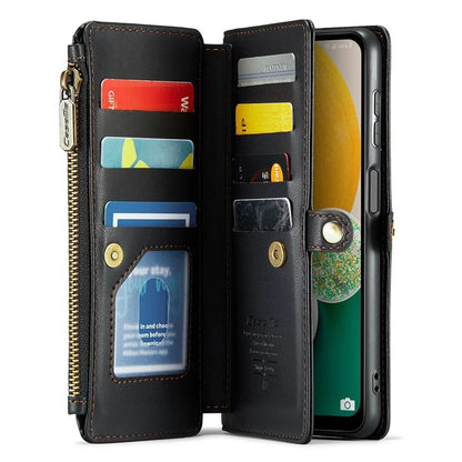CASEME C36 Series For Samsung Galaxy A13 5G Case Leather Stand Cover 10 Card Holder Slots Zipper Pocket
