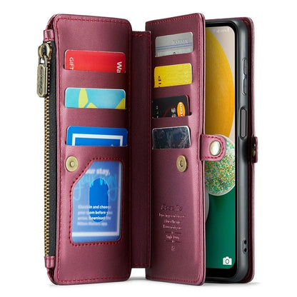CASEME C36 Series For Samsung Galaxy A13 5G Case Leather Stand Cover 10 Card Holder Slots Zipper Pocket