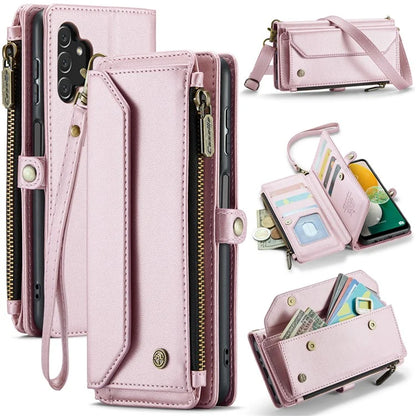 CASEME C36 Series For Samsung Galaxy A13 5G Case Leather Stand Cover 10 Card Holder Slots Zipper Pocket