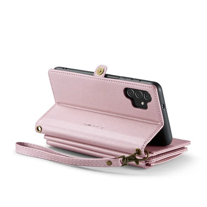 CASEME C36 Series For Samsung Galaxy A13 5G Case Leather Stand Cover 10 Card Holder Slots Zipper Pocket