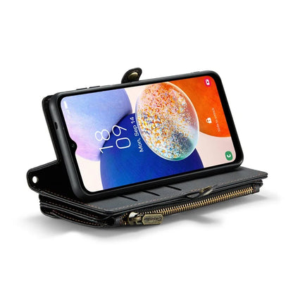CASEME C36 Series For Samsung Galaxy A14 4G / 5G Case Leather Crossbody Phone Cover Zipper Wallet Purse