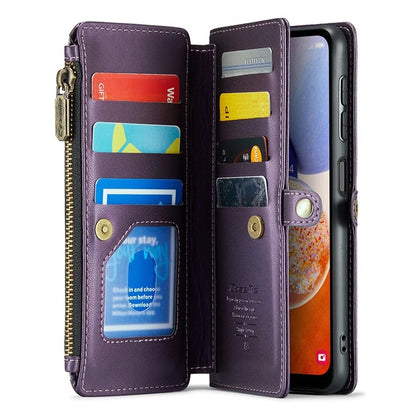 CASEME C36 Series For Samsung Galaxy A14 4G / 5G Case Leather Crossbody Phone Cover Zipper Wallet Purse