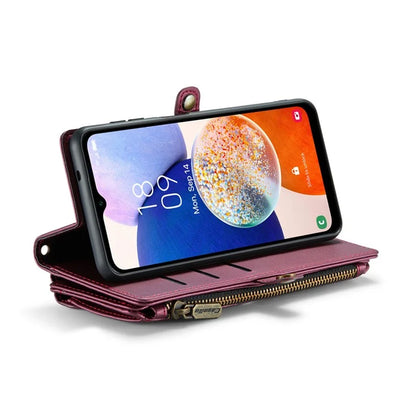 CASEME C36 Series For Samsung Galaxy A14 4G / 5G Case Leather Crossbody Phone Cover Zipper Wallet Purse