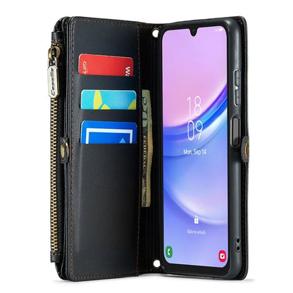 CASEME C36 Series For Samsung Galaxy A15 4G / 5G Case Leather Phone Cover with Shoulder Strap Coin Pocket