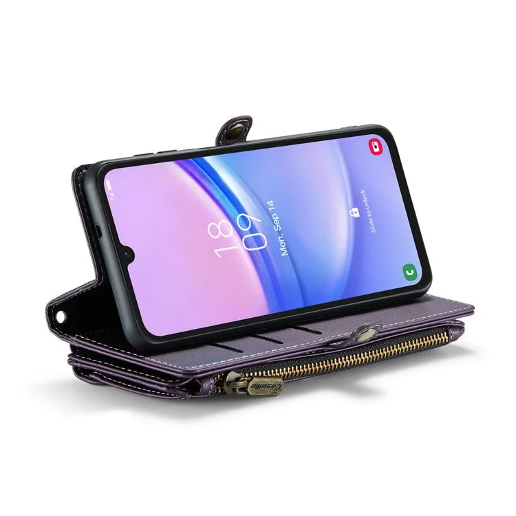 CASEME C36 Series For Samsung Galaxy A15 4G / 5G Case Leather Phone Cover with Shoulder Strap Coin Pocket