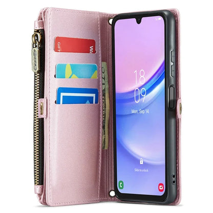 CASEME C36 Series For Samsung Galaxy A15 4G / 5G Case Leather Phone Cover with Shoulder Strap Coin Pocket