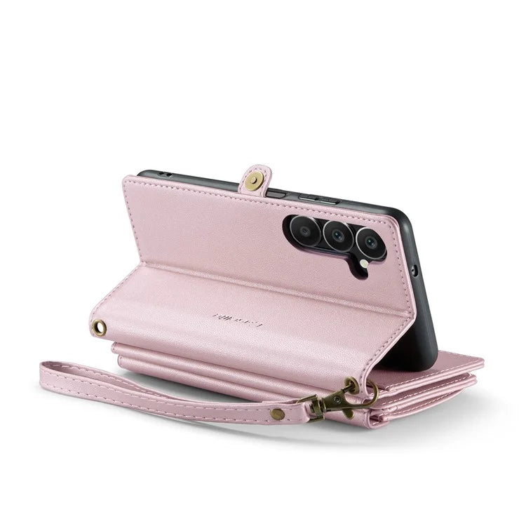 CASEME C36 Series For Samsung Galaxy A15 4G / 5G Case Leather Phone Cover with Shoulder Strap Coin Pocket