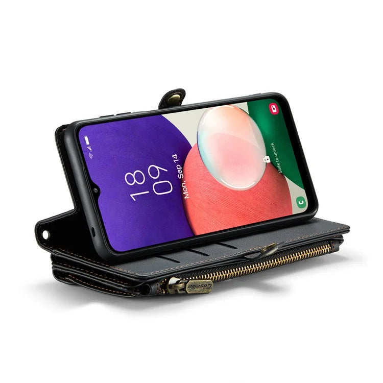 CASEME C36 Series For Samsung Galaxy A22 5G (EU Version) Case Crossbody Lanyard Flip Leather Phone Cover