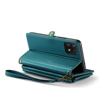 CASEME C36 Series For Samsung Galaxy A22 5G (EU Version) Case Crossbody Lanyard Flip Leather Phone Cover