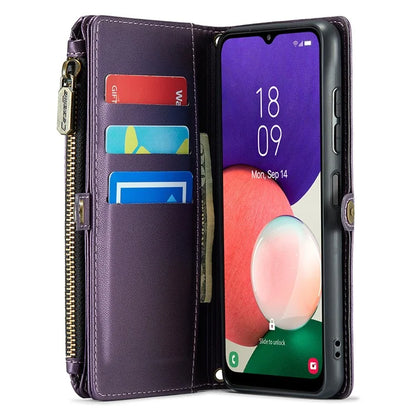 CASEME C36 Series For Samsung Galaxy A22 5G (EU Version) Case Crossbody Lanyard Flip Leather Phone Cover