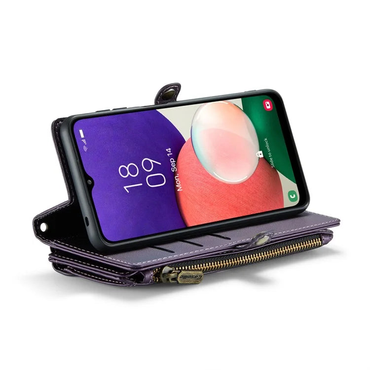 CASEME C36 Series For Samsung Galaxy A22 5G (EU Version) Case Crossbody Lanyard Flip Leather Phone Cover