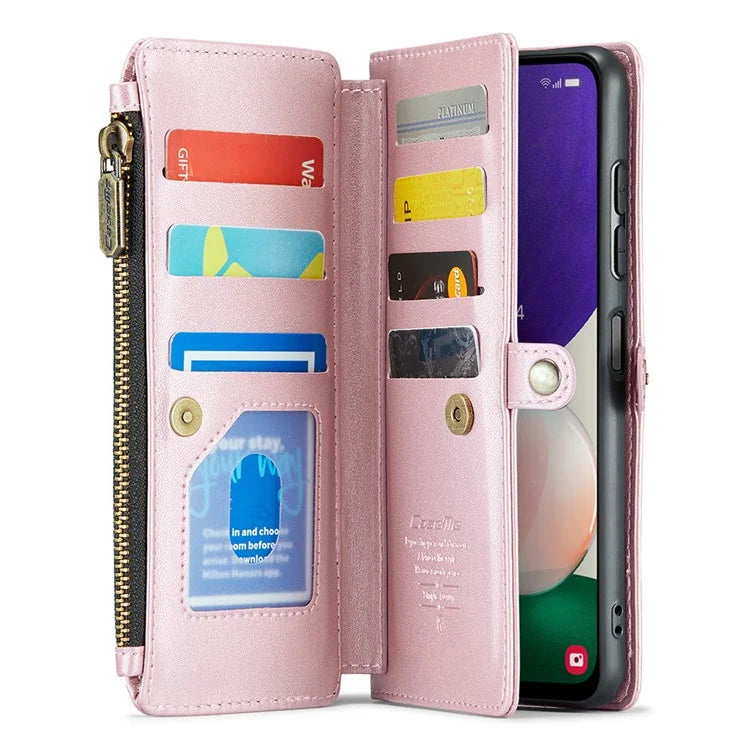 CASEME C36 Series For Samsung Galaxy A22 5G (EU Version) Case Crossbody Lanyard Flip Leather Phone Cover