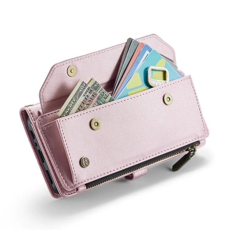 CASEME C36 Series For Samsung Galaxy A22 5G (EU Version) Case Crossbody Lanyard Flip Leather Phone Cover