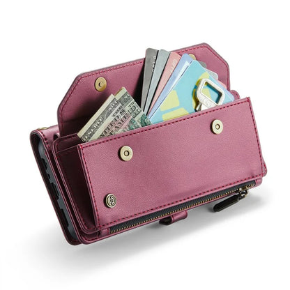 CASEME C36 Series For Samsung Galaxy A22 5G (EU Version) Case Crossbody Lanyard Flip Leather Phone Cover