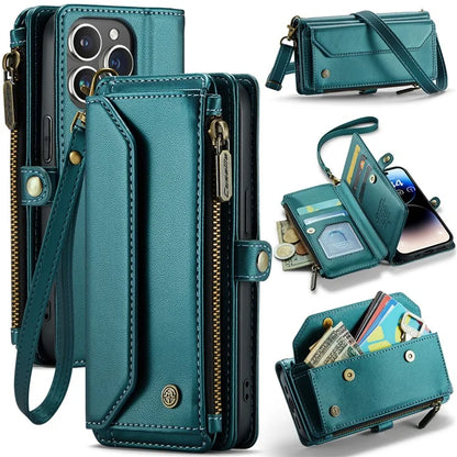 CASEME C36 Series For iPhone 14 Pro Case 7 Card Holder Leather Phone Cover RFID Blocking