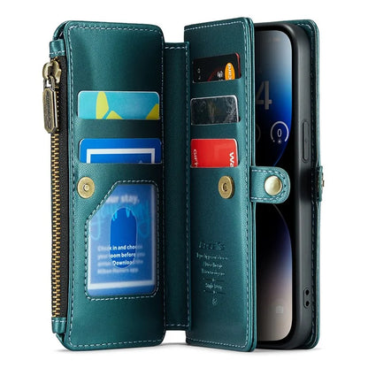 CASEME C36 Series For iPhone 14 Pro Case 7 Card Holder Leather Phone Cover RFID Blocking