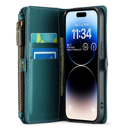 CASEME C36 Series For iPhone 14 Pro Case 7 Card Holder Leather Phone Cover RFID Blocking