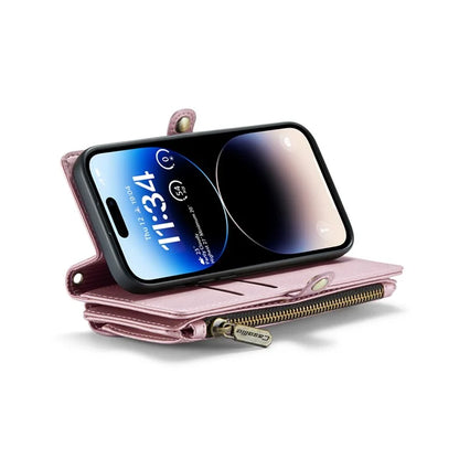 CASEME C36 Series For iPhone 14 Pro Case 7 Card Holder Leather Phone Cover RFID Blocking