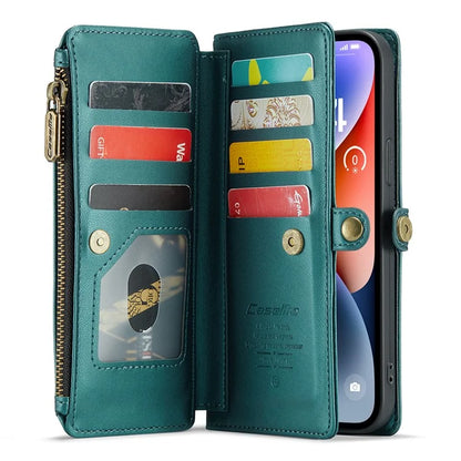 CASEME C36 Series For iPhone 14 Plus Crossbody Case Zipper Wallet Leather Phone Cover