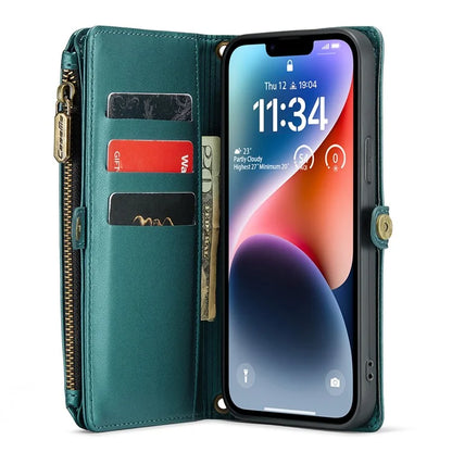 CASEME C36 Series For iPhone 14 Plus Crossbody Case Zipper Wallet Leather Phone Cover
