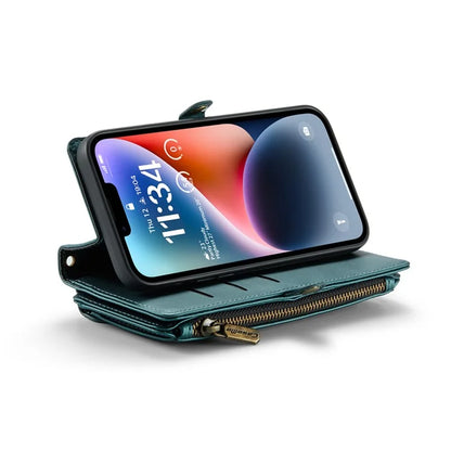CASEME C36 Series For iPhone 14 Plus Crossbody Case Zipper Wallet Leather Phone Cover