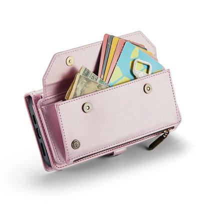 CASEME C36 Series For iPhone 14 Plus Crossbody Case Zipper Wallet Leather Phone Cover