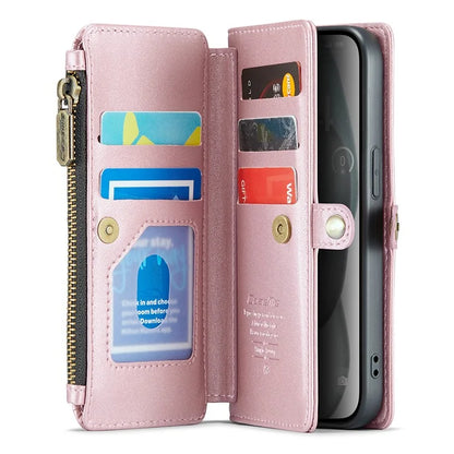 CASEME C36 Series For iPhone 15 Case Magnetic Handbag Leather Phone Cover RFID Blocking