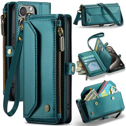 CASEME C36 Series For iPhone 15 Pro Case RFID Blocking Flip Leather Handbag Phone Cover