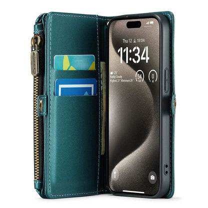 CASEME C36 Series For iPhone 15 Pro Case RFID Blocking Flip Leather Handbag Phone Cover