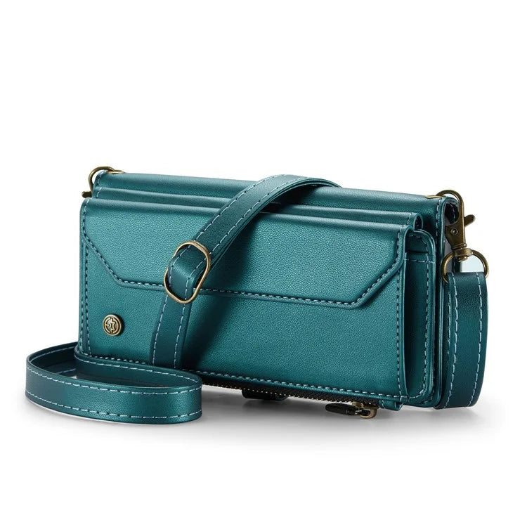 CASEME C36 Series For iPhone 13 mini Case Wallet Leather Crossbody Cell Phone Purse Cover