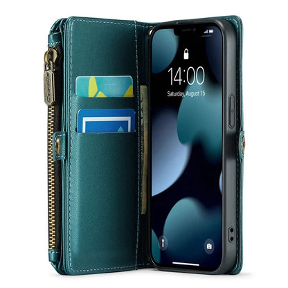 CASEME C36 Series For iPhone 13 Pro Case 7 Card Slots Leather Wallet Shockproof Phone Cover with Crossbody Lanyard