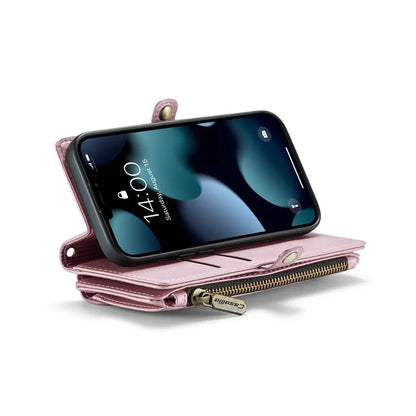CASEME C36 Series For iPhone 13 Pro Case 7 Card Slots Leather Wallet Shockproof Phone Cover with Crossbody Lanyard