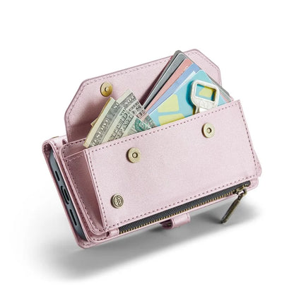 CASEME C36 Series For iPhone 13 Pro Case 7 Card Slots Leather Wallet Shockproof Phone Cover with Crossbody Lanyard