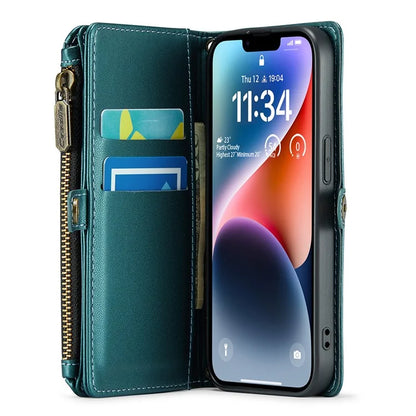 CASEME C36 Series For iPhone 14 Case Leather RFID Blocking Phone Cover Crossbody Shoulder Bag