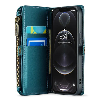CASEME C36 Series For iPhone 12 Pro Max Case Leather Phone Cover 10 Card Holder RFID Blocking