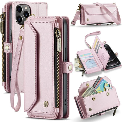 CASEME C36 Series For iPhone 12 Pro Max Case Leather Phone Cover 10 Card Holder RFID Blocking