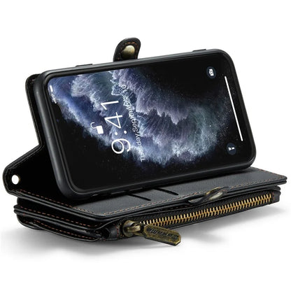 CASEME C36 Series For iPhone 11 Pro Case Zipper Purse PU Leather Crossbody Phone Cover