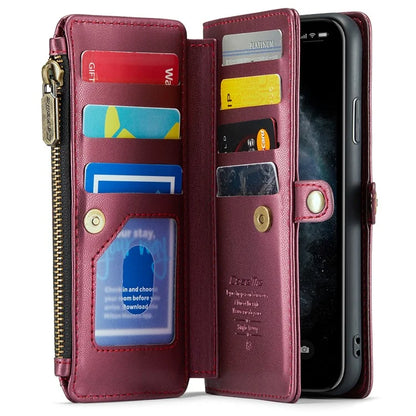 CASEME C36 Series For iPhone 11 Pro Max Crossbody Case RFID Blocking Leather Phone Cover Zipper Wallet
